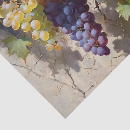 Druiven en Wijnstokken Waterverf Decoupage Tissuepapier (Detail)
