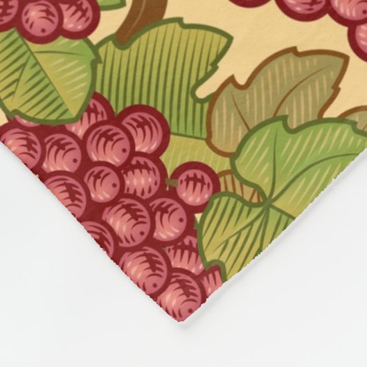 druiven fleece deken (Hoek)