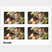 Druiven Fruit Vogel Stilleven schilderen Rechthoekige Sticker (Vel)