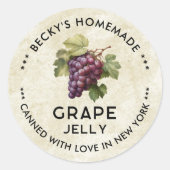 Druiven gelei stijl inblikken sticker (Voorkant)