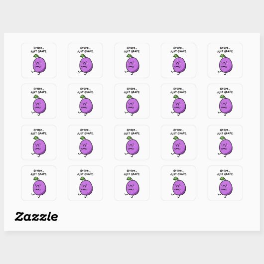 Druiven, gewoon Grape Sour Grape Pun Sticker (Vel)