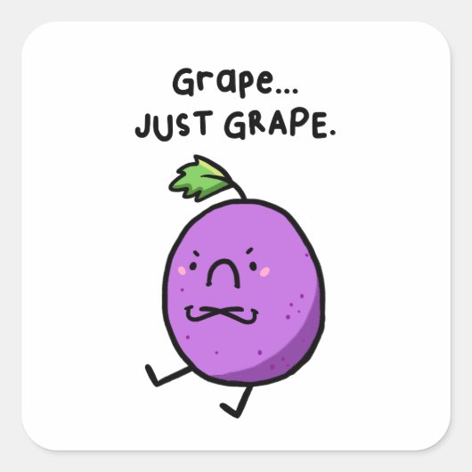 Druiven, gewoon Grape Sour Grape Pun Sticker (Voorkant)