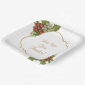 Druiven Goud Lijst Geef Bedankt Thanksgiving Papieren Bordje (Gebogen)