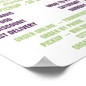 Druiven, groenteboeren Adverteren Poster (Hoek)