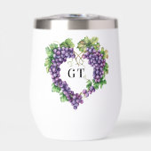 Druiven hart monogram initialen (Voorkant)