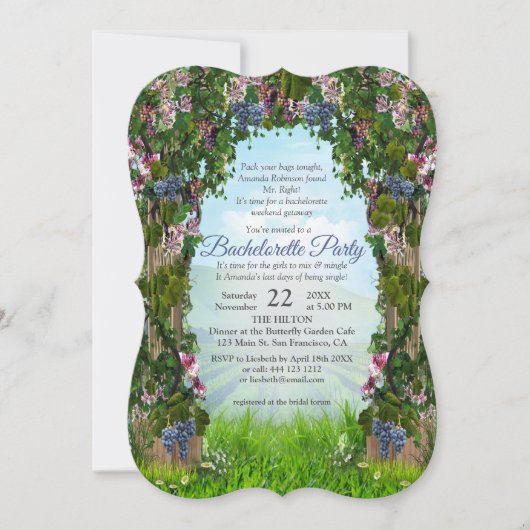 Druiven, Honeysuckles & Hummingbird Kaart (Voorkant)