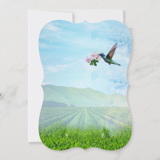 Druiven, Honeysuckles & Hummingbird Kaart (Achterkant)