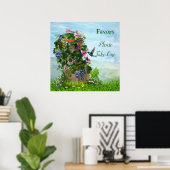 Druiven, Honeysuckles & Hummingbird Poster (Thuiskantoor)