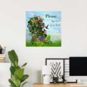 Druiven, Honeysuckles & Hummingbird Poster (Thuiskantoor)