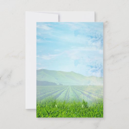 Druiven, Honeysuckles & Hummingbird RSVP Kaartje (Achterkant)