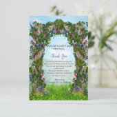 Druiven, Honeysuckles & Hummingbird RSVP Kaartje (Staand voorkant)