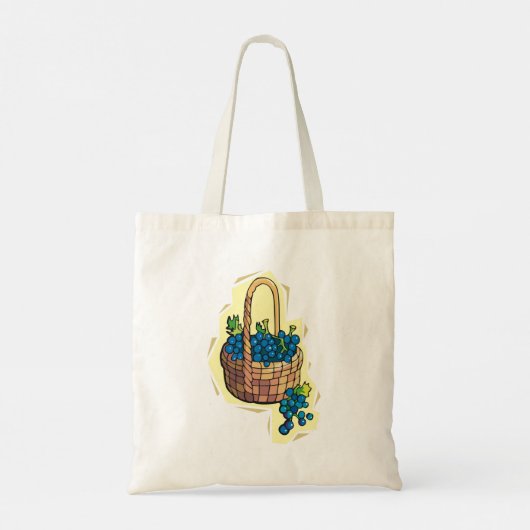 druiven in een mand tote bag (Achterkant)