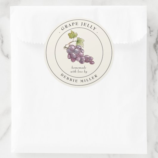 Druiven Jelly Inblikken Jar Label (Tas)