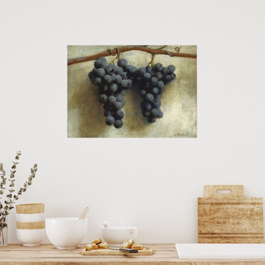 Druiven - Joseph Decker Fine Art Poster (Keuken)