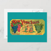  Druiven Krat Art Blank Briefkaart (Voorkant / Achterkant)