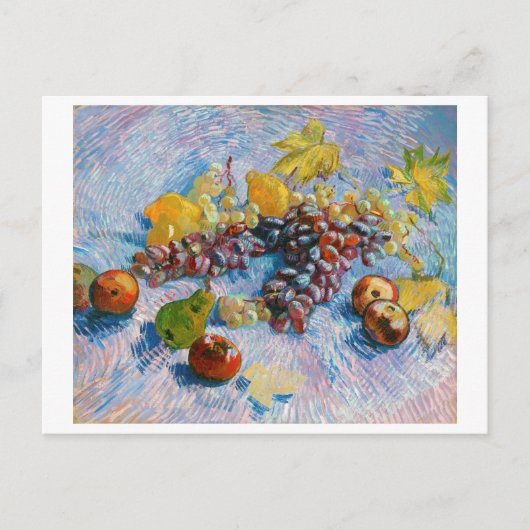 druiven, lemonen, peren en appelen, Van Gogh Briefkaart (Voorkant)
