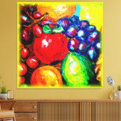 Druiven, Limoen, Sinaasappel, appelvruchten. Beste Canvas Afdruk (Insitu (Woonkamer))