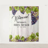 Druiven Mediterraan Wijngaard Tuin Achtergrond Wandkleed (Voorkant)