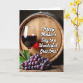Druiven Moederdag Vat Kaart (Gele Bloem)