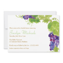 Druiven op de uitnodiging voor wijnpartijen