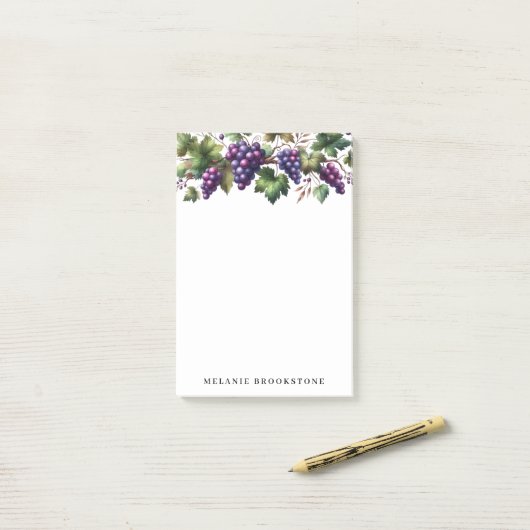 Druiven op de Vine Custom Post It Notes 4x6 (Op bureau)