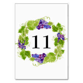 Druiven op de Vine Tafelnummer Kaart