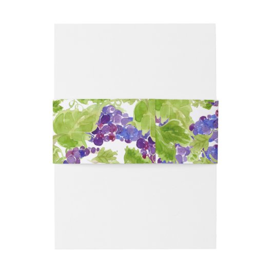 Druiven op de Vine Vertical Wedding Belly Band Uitnodigingen Wikkel (Achterkant Voorbeeld)