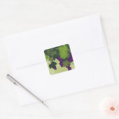 Druiven op de wijn vierkante sticker (Envelop)
