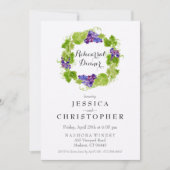 Druiven op de Wijnrepetitie DinerUitnodiging Kaart (Voorkant)