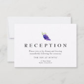 Druiven op de Wijnstok Bruiloft Receptie Kaart (Voorkant)