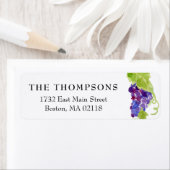 Druiven op de Wijnstok Bruiloft Retouradres Labels (Insitu)