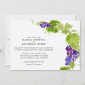 Druiven op de Wijnstok bruiloft uitnodiging (Voorkant)