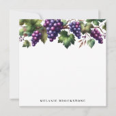 Druiven op de Wijnstok Custom Notitiekaartje (Voorkant)