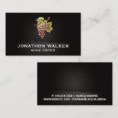 Druiven op de wijnstok visitekaartje (Voorkant / Achterkant)