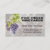 Druiven op de wijnstok | Wijnmakerij | Rustiek hou Visitekaartje (Voorkant)