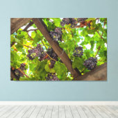 Druiven op de wijnstokken canvas afdruk (Insitu (Houten vloer))