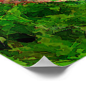 Druiven op de wijnstokken poster (Hoek)