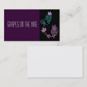 Druiven op een wijnachtig Visitekaartje (Voorkant / Achterkant)