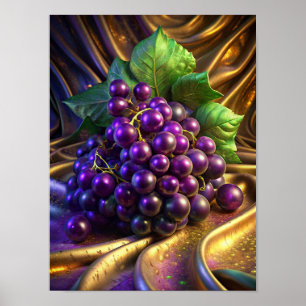 "Druiven op goud" Poster