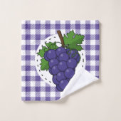 Druiven op White Violet Pset Bad Handdoek (Wasdoekje)