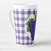 Druiven op White Violet Pset Latte Mok (Linkerhoek)