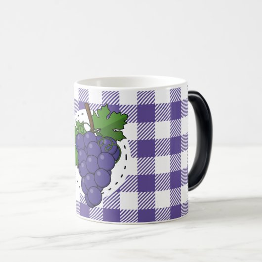 Druiven op White Violet Pset Magische Mok (Voorkant rechts)