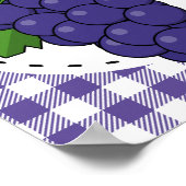 Druiven op White Violet Pset Poster (Hoek)