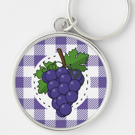 Druiven op White Violet Pset Sleutelhanger (Voorkant)