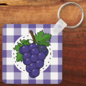 Druiven op White Violet Pset Sleutelhanger (Achterkant)