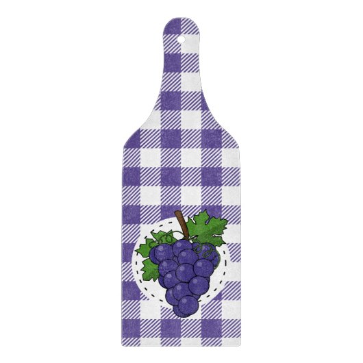 Druiven op White Violet Pset Snijplank (Voorkant)