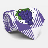 Druiven op White Violet Pset Stropdas (Opgerold)