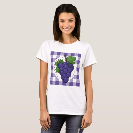 Druiven op White Violet Pset T-shirt (Voorkant volledig)