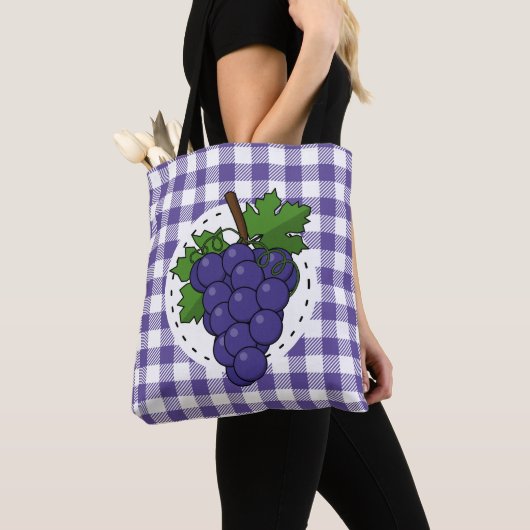 Druiven op White Violet Pset Tote Bag (Dichtbij)
