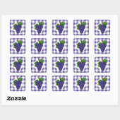 Druiven op White Violet Pset Vierkante Sticker (Vel)